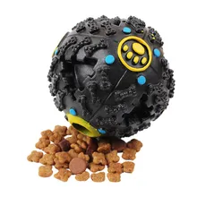 Dog Pet Play Squeaky Chew Ball Squeaker Quack Sound Chew Treat Holder Funny Food Dispenser Ball Toy Quack Sound Training Toy