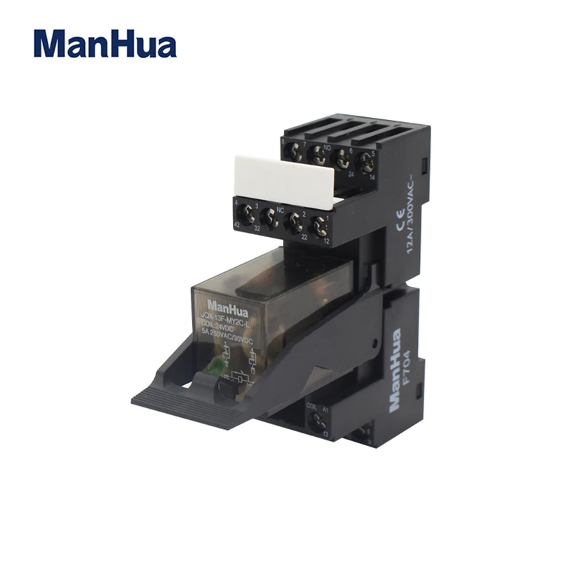 Светодиодное реле общего назначения Manhua 10A 250VAC/30VDC с базой|Реле| |