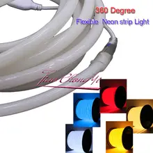 360 градусов светящиеся гибкий светодиодный неоновый светильник 220V 120 светодиодный s/m для дома и улицы светильник Инж
