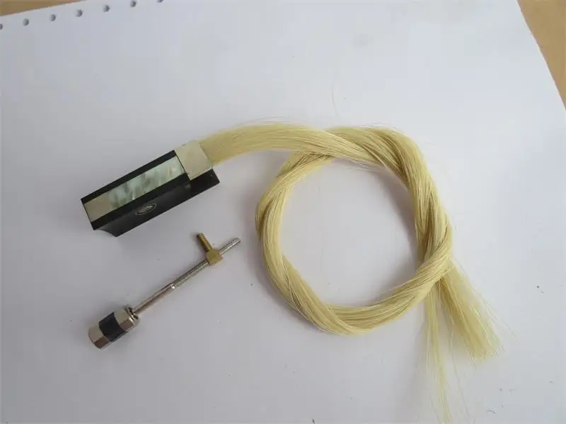 

1pcs High quality copper mount Violin bow frog 4/4 with white horse hair