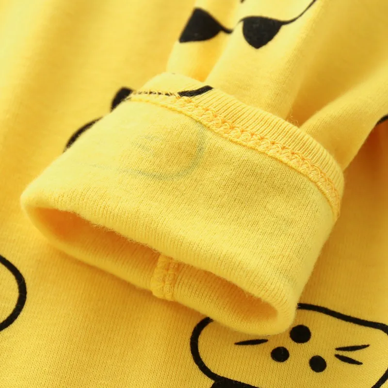 COOTELILI Kids Thermal Underwear Cartoon Cotton Thick Boys Pyjamas Girls Sets For Winter Children Long Johns Warm Suits 90-130cm (7)