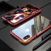 Роскошный металлический корпус для iPhone XS MAX случае механический алюминиевый бампер металла+ акрил чехол для iPhone X XS/XS MAX XR задняя крышка