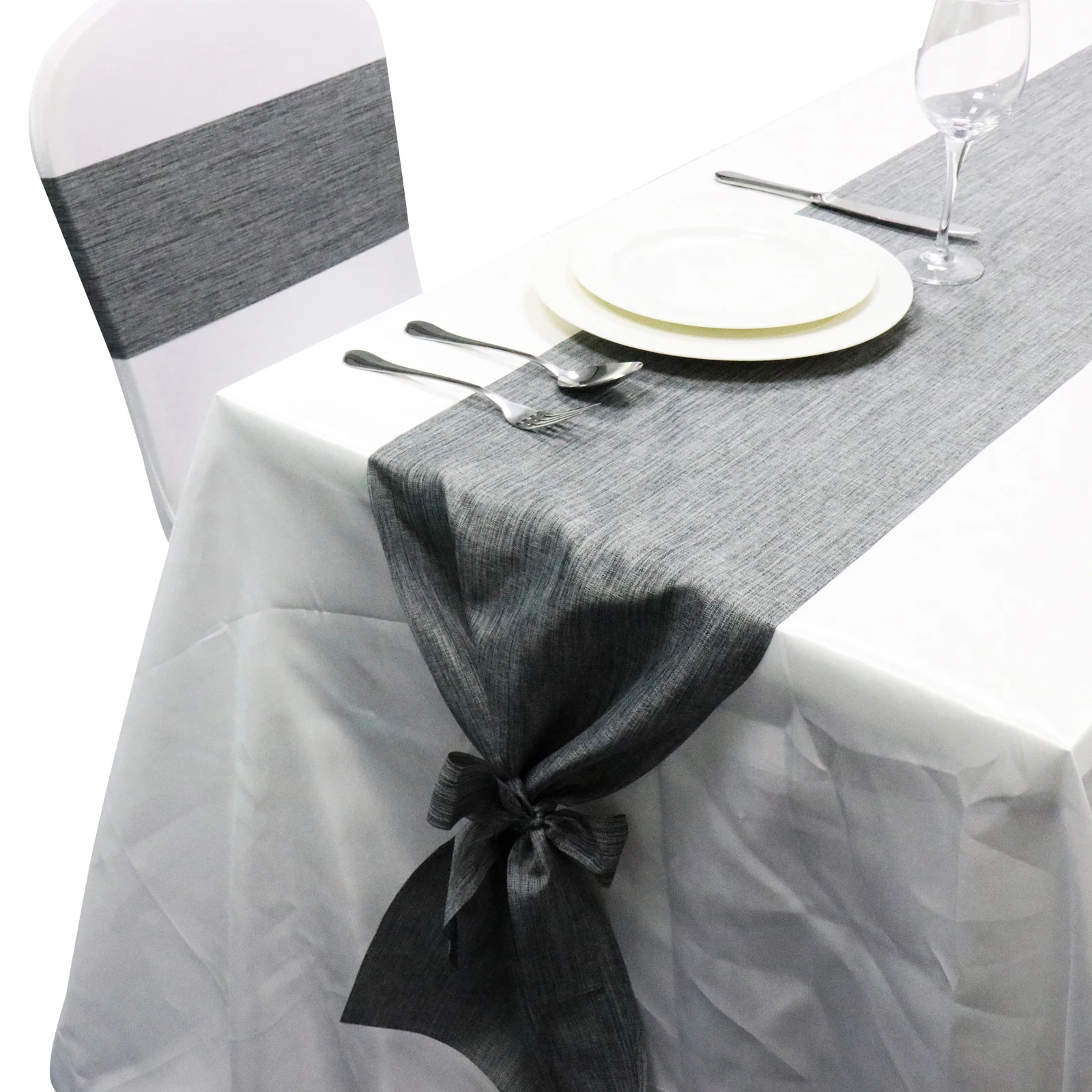 

Europe style Imitation linen Table Runner Rustic Wedding decoration Chair sash Table napkin home diy decoration home textile