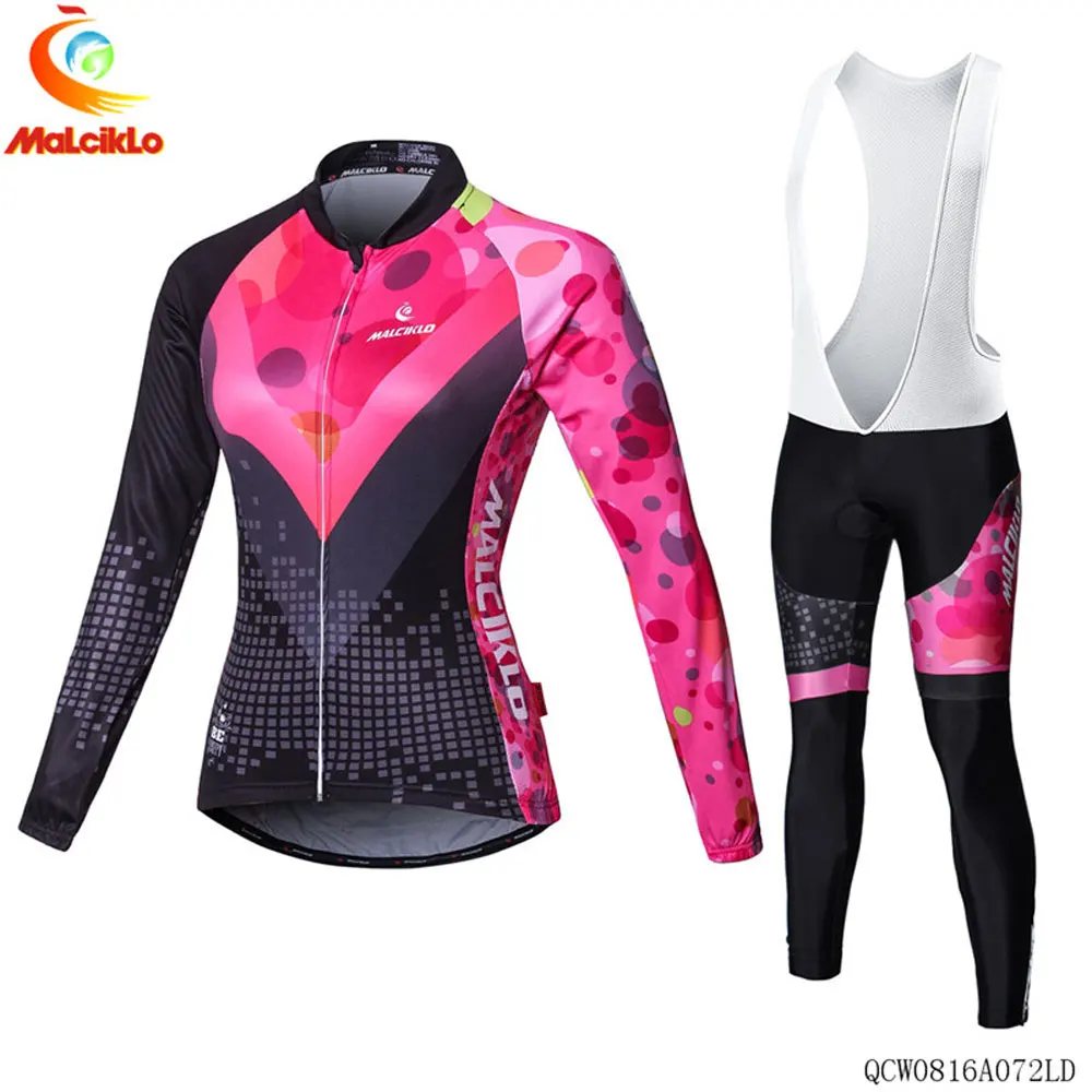 Malciklo Cycling Jersey Set Women Summer Cycling Wear Mountain Bike Clothes Bicycle Clothing MTB Bike Pro Team Suit