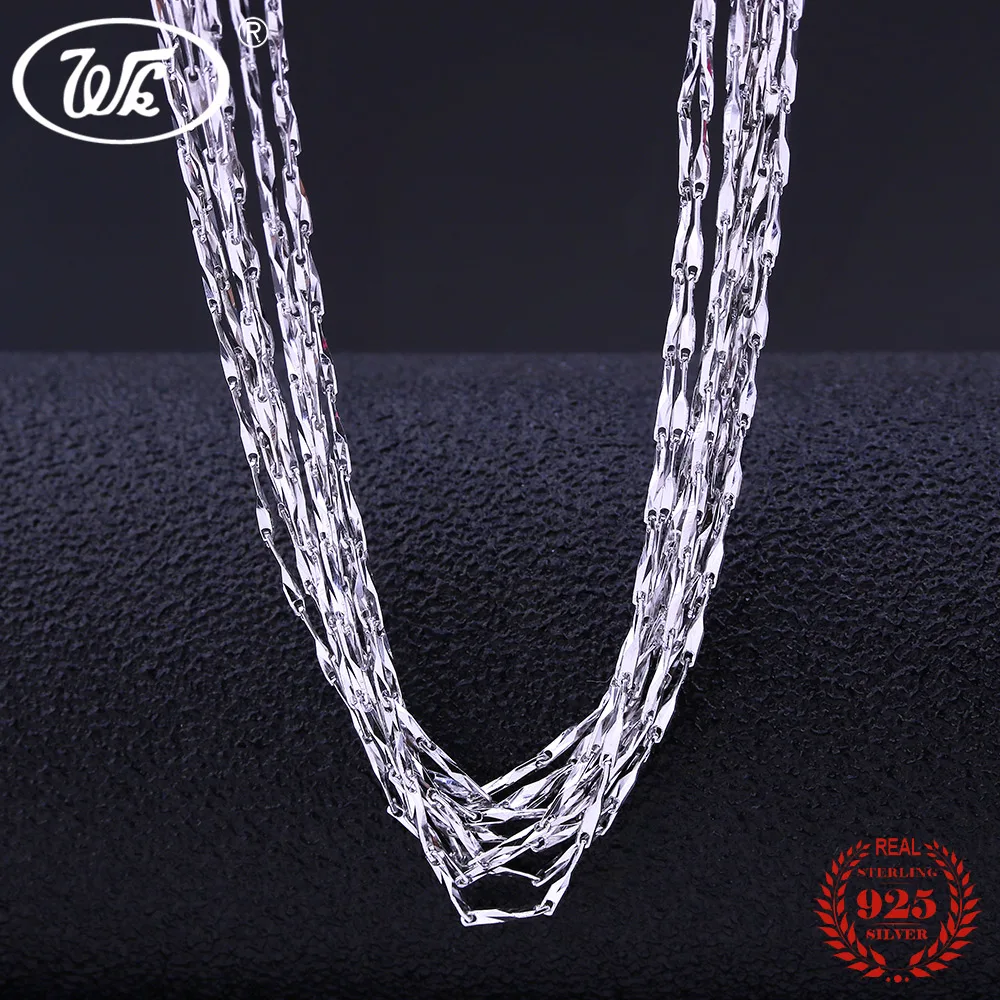 WK Bulk 5PCS 10PCS 20PCS 50PCS 100PCS 925 Sterling Silver Chain Necklace Jewelry Wholesale Lots Chaine Argent 925 40 45 CM NA026 WK Bulk 5PCS 10PCS 20PCS 50PCS 100PCS 925 Sterling Silver Chain Necklace Jewelry Wholesale Lots Chaine Argent 925 40 45 CM NA026