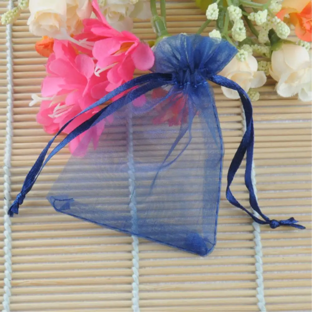 

100PCS 11x16cm Colorful Jewelry Packaging Bags Drawable Organza Gift Bags Christmas/Wedding Party Decoration Supplies Kids Gifts