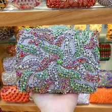 Женские разноцветные красочные плечо Сумки девушки Футляр кошельки Кошелек для свадьбы Вечерние клатч с цепью чехол Pack