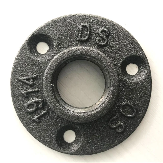 1pcs cast iron flanges Thread BSP Malleable Iron 1/2" 3/4" Pipe