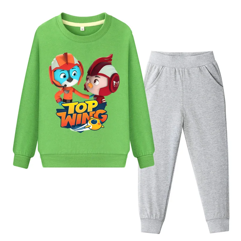 Top Wing Cartoon Tracksuits For Kids Clothing Sets Children Spring Autumn Sports Clothes Suit Boy Girls Pullover Coat Set DY101 (4)