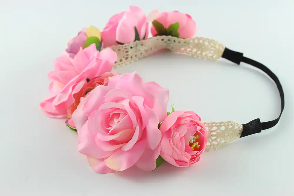 Yellow Small Flower Forehead Hair Beach Wedding Wreath Head Band