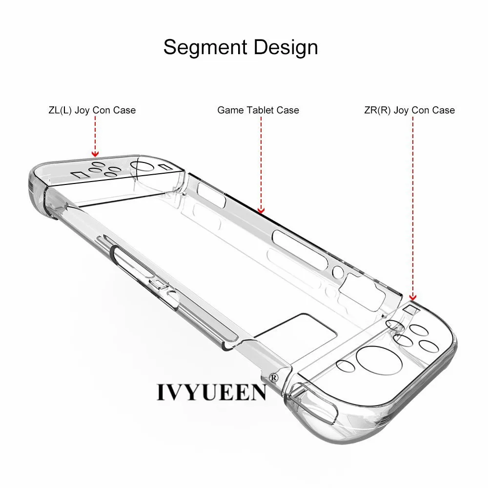 IVYUEEN сумка для Nintend переключатель JoyCon консоли с закаленным стекло экран протектор кристалл чехол в виде ракушки и Thumb щупы мангала