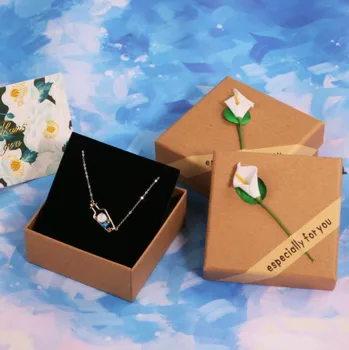 

Low Price Promotion ! ! ! 2020 Creative Craft Paper Greeting Card Envolope White Handmade Flower Jewelry DIY Packaging Storage