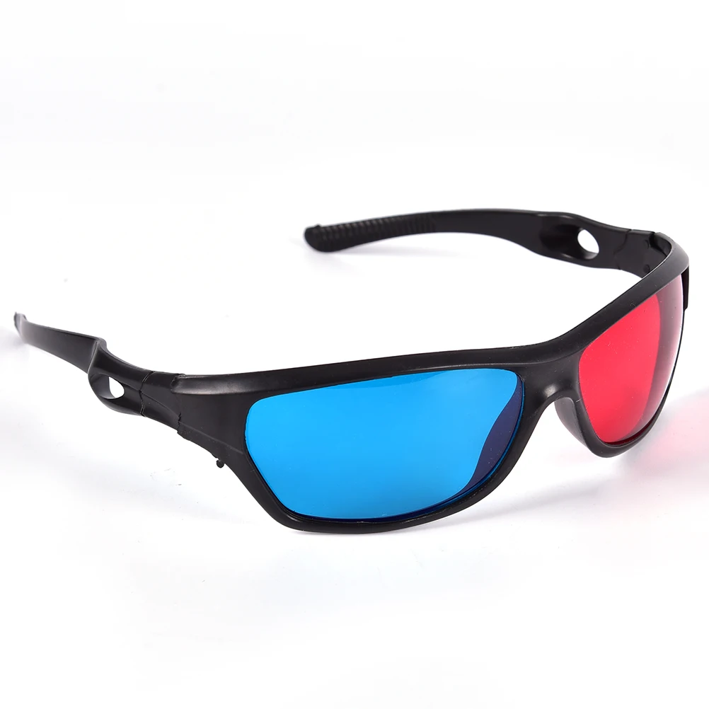 5pcs/set Frame Red Blue 3D Glasses For Dimensional Anaglyph Movie Game DVD Black