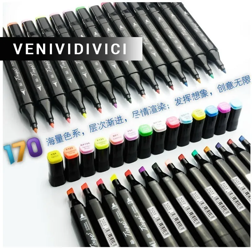

On Sale Xiupu Superior Tie Ge Three Generation Both Head Marc 48/60 Color Boxed Oiliness Painting Arts Watercolor Pen