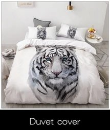3D принт пододеяльник индивидуальный дизайн, одеяло/одеяло чехол queen/King, постельные принадлежности 220x240, постельное белье животные белый тигр