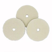 7 дюймов шерстяной плюшевый полировальные диски Войлок колесо шлифовального круга голова самоклеющаяся губка Накладка для автомобиля аксессуары машинный полировщик