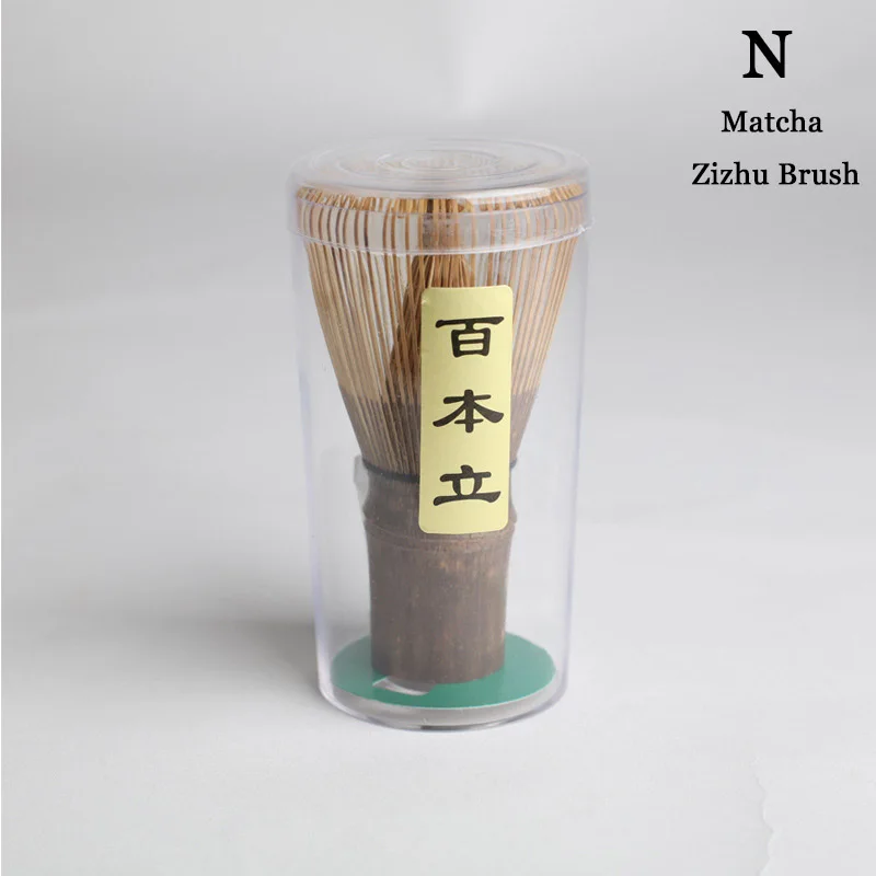 Бамбуковый венчик для чая Матча точка зеленый чай порошок прибор соответствия инструмент магазин - Цвет: N