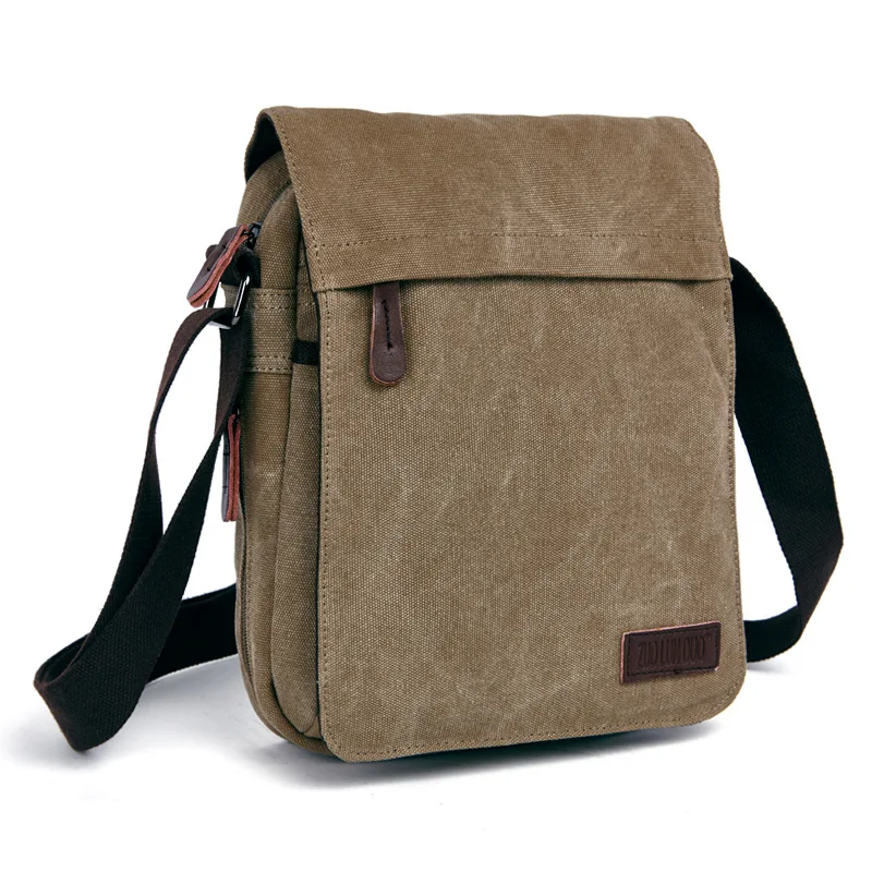 Новинка, дизайнерская мужская холщовая сумка-мессенджер, высокое качество, повседневные сумки-мешки, сумки через плечо, военные сумки an681 - Цвет: khaki