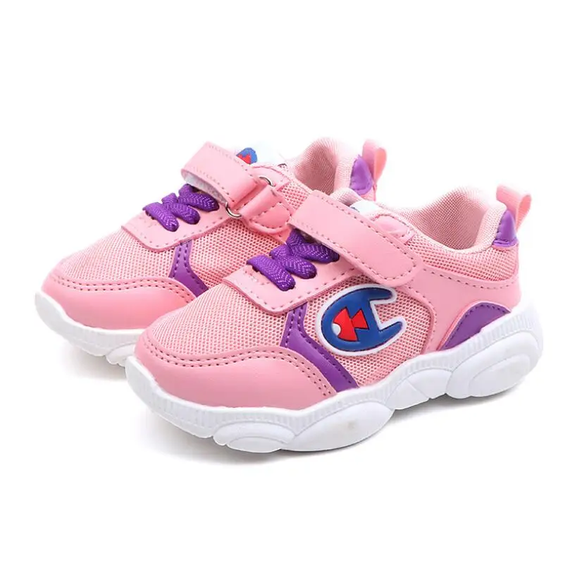 2019 Новинка весна осень детская обувь для девочек Мальчики брендовые дышащие кроссовки детские модные спортивные кроссовки EU 21-30