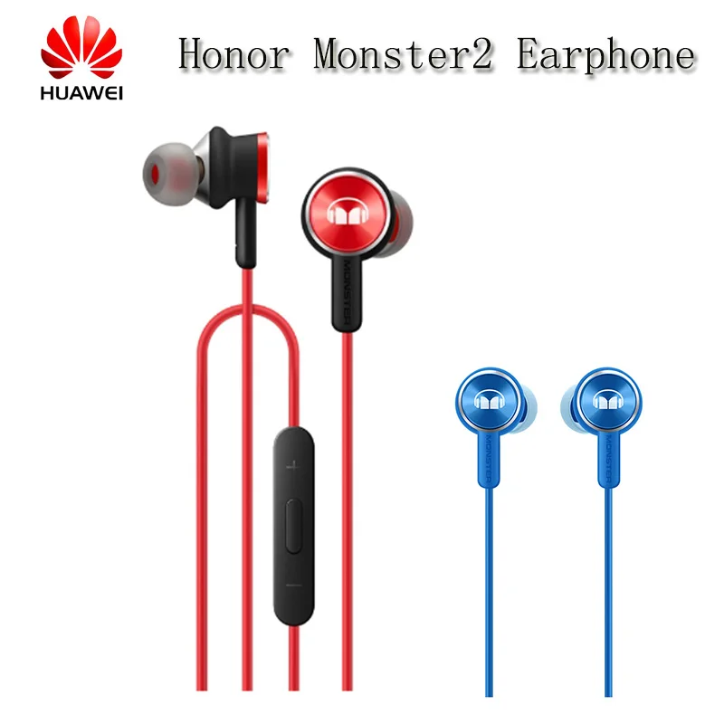 100% Оригинальный huawei Honor Monster2 наушники AM17 Histen чистый звук трикотажные проволока HD