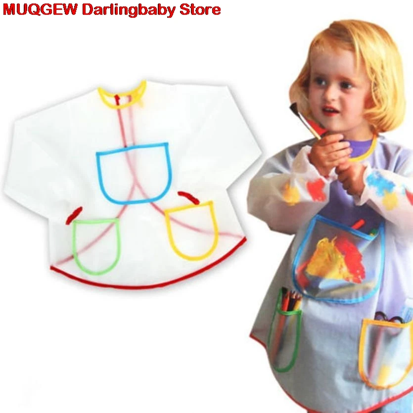 Infant Children Kids Girls Boys Waterproof Long Sleeve Painting Cooking