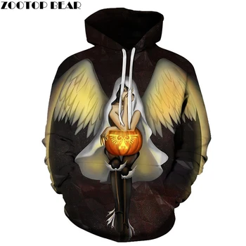 

New Jack and Sally Sweatshirts Women Mens Hoodies 3d Tracksuit Funny Clothes Skull Pullover Halloween Coat Drop Ship ZOOTOP BEAR