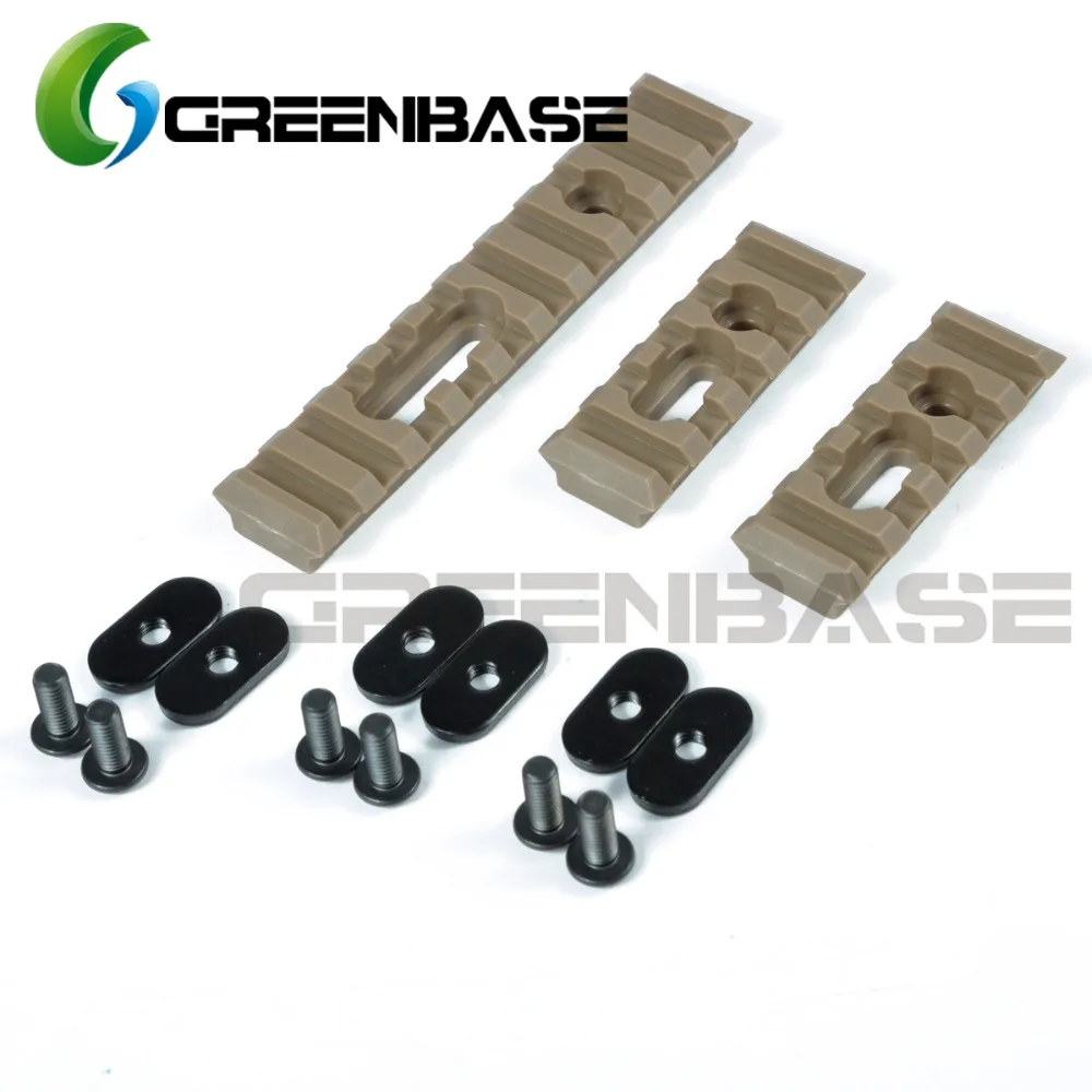 Greenbase التربية بوليمر السكك الحديدية ل النائب Handguard 3 أجزاء أسود/الظلام الأرض/الزيتون المومس
