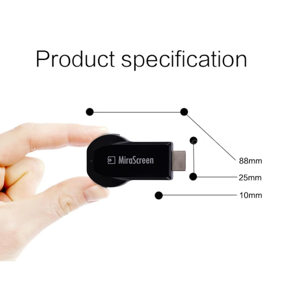 MiraScreen Miracast Chome Cast беспроводной hdmi 1080p tv Stick Адаптер Wifi Дисплей зеркало приемник ключ для ios android