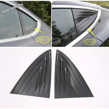 

Lapetus Accessories Exterior Rear Tail Louver Window Spoiler C Column Triangle Cover Trim Fit For Tesla Model 3 2018 - 2020 ABS