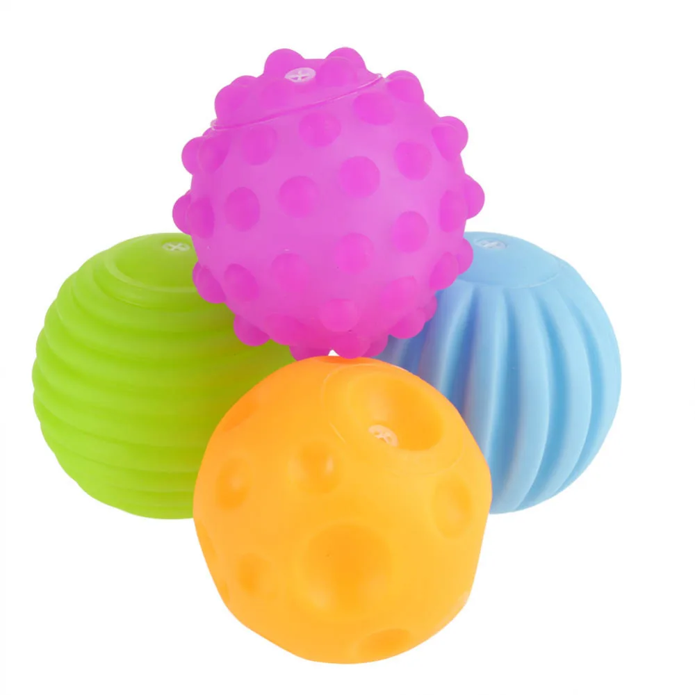 Baby Toys Soft Ball Rustle Music Bell Ball Educational Textured Multi