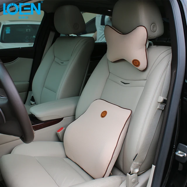 Car Seat Lumbar Support Cervical Pillow Headrest Neck Supports Set Car Seat Lumbar Support Cervical Pillow Headrest Neck Supports Set For Lower Back Pain Trip Driving Rest Cushion Accessories