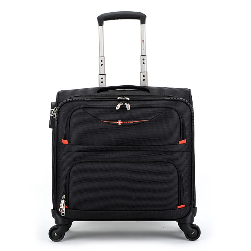 Letrend Business Cabin Rolling Luggage Spinner 16 inch Oxford Carry On Trolley Travel Luggage ...