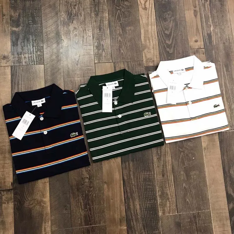 Lacostelegend men's casual stripe T Shirt 2019 Summer Fashion Short Sleeve Shirts camiseta hombre China Size M-2XL hot sale Lacostelegend men's casual stripe T Shirt 2019 Summer Fashion Short Sleeve Shirts camiseta hombre China Size M-2XL hot sale