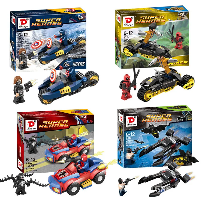 

4pcs/lot Marvel Avengers Endgame Super Heroes Set Spiderman Mech Venom Mecha Building Blocks Kids Toys Compatible With Legoings