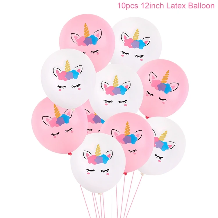HUIRAN белая Единорог наклейка для воздушного шара прозрачные воздушные шары Единорог День Рождения украшения для детского душа поставки Baloons Balons - Цвет: unicorn balloon 7