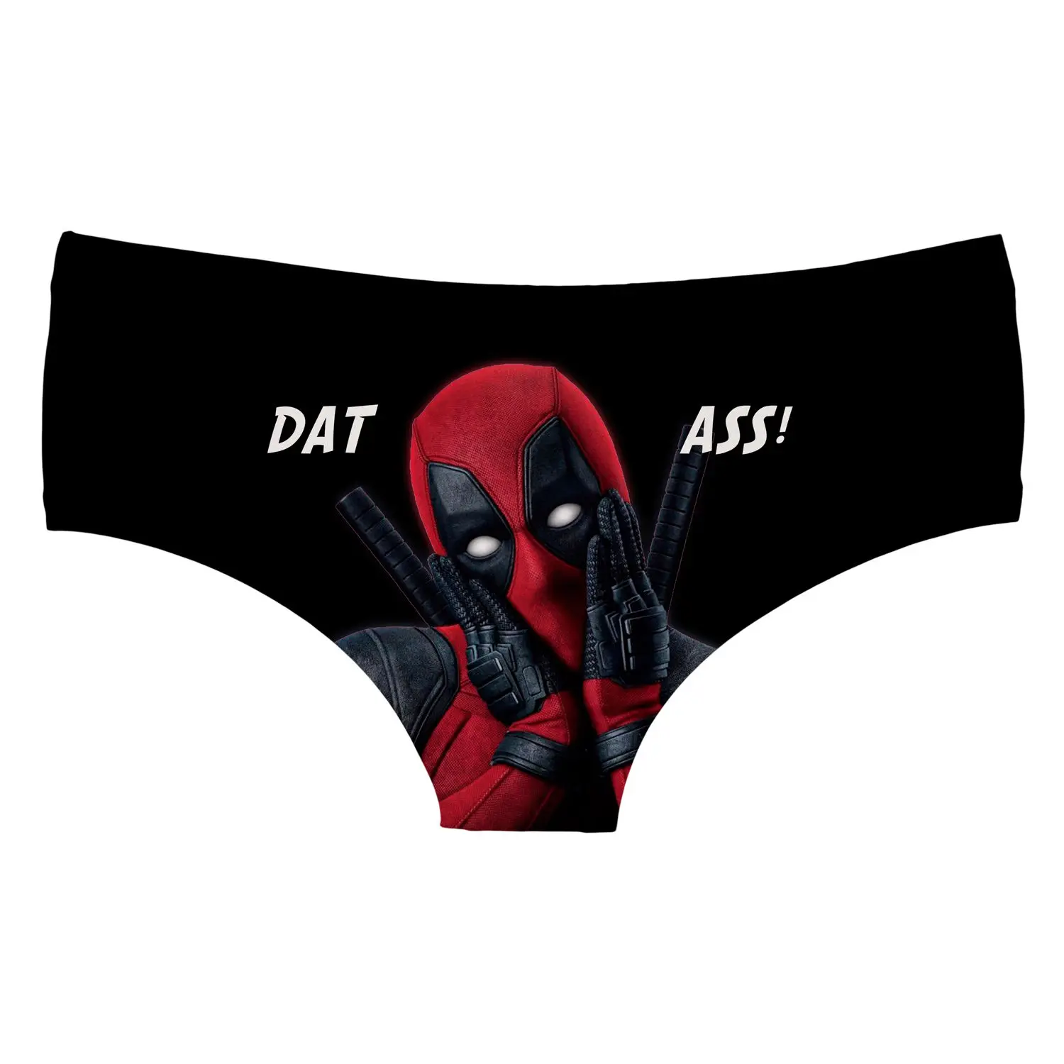 Marvel Dead Pool Black Funny Hot Female Lingerie Thongs Briefs Print Underwear for Women Cute Panties for Lady