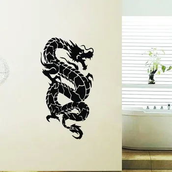 

Oriental Dragon Wall Stickers Home Decor Bedroom Removable Vinyl Art Stickers Animals Adhesive Wallpaper