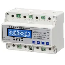 Three Phase Multifunction Power Meter LCD DIN mounting KW,A,V,Hz active power, reactive power, power factor combination meter цена Three Phase Multifunction Power Meter LCD DIN mounting KW,A,V,Hz active power, reactive power, power factor combination meter цены онлайн
