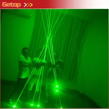 1 шт. зеленый Мини двойной направление зеленый лазерный меч для шоу лазерных людей 532нм 200 мВт двуглавый широкий луч Лазерные вечерние поставки