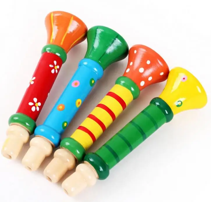 Высококачественный игрушечный музыкальный инструмент красочные деревянные buglet музыкальные игрушки духовой инструмент Детские развивающие игрушки