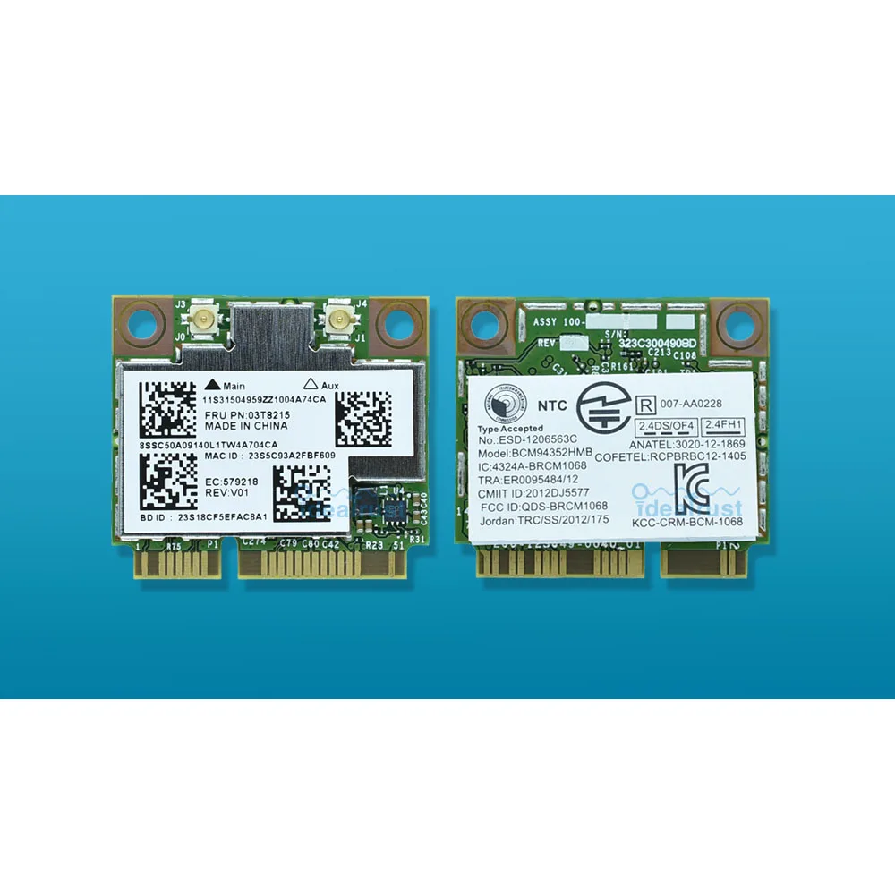 

BCM94352HMB FRU 03T8215 ac 867Mbps 5G BT4.0 WiFi Wireless Network Card support Mac OS hackintosh for lenovo Y510p Y410p Y430P