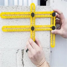 Four Sided Ruler Angleizer Template Measuring Instrument Gauging Folding Rulers Angle izer Tool for Engineers