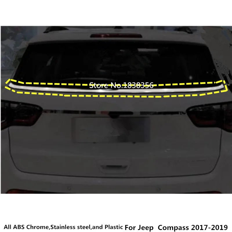 Для Jeep Compass 2017 2018 2019 2020 2021 Автомобильная нержавеющая сталь задний корпус Стекло