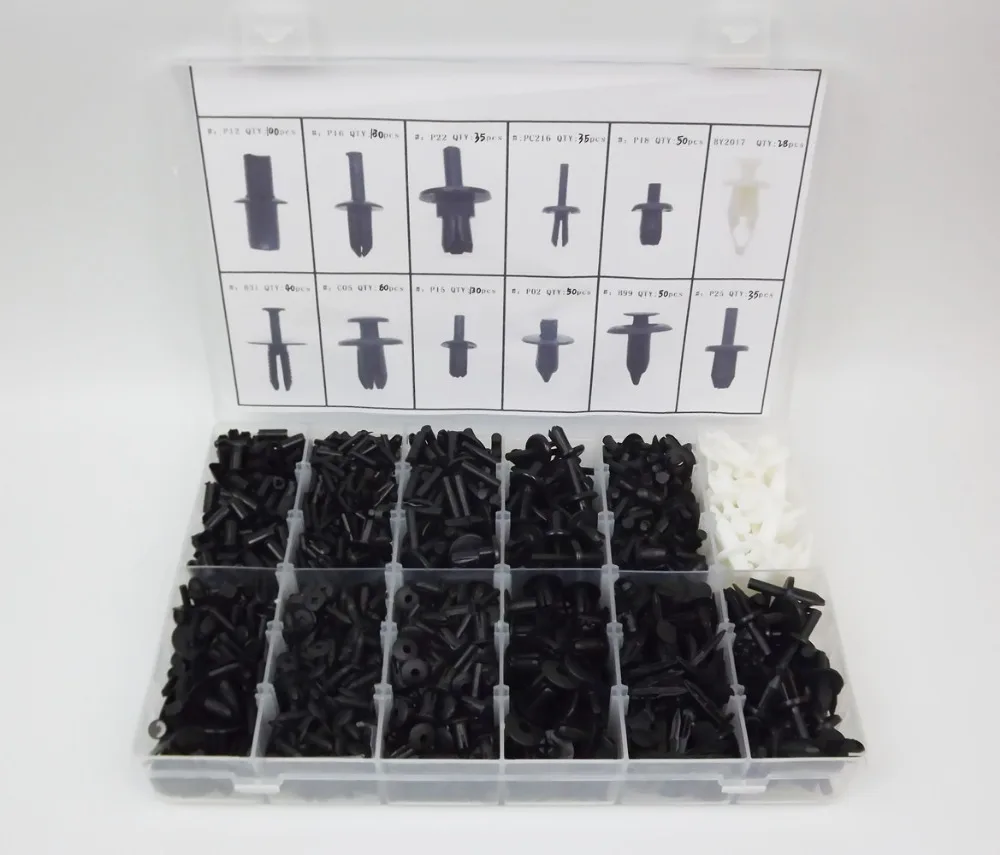 740Pcs Auto Automotive Push Pin Niet Trim Clip Panel Körper Innen