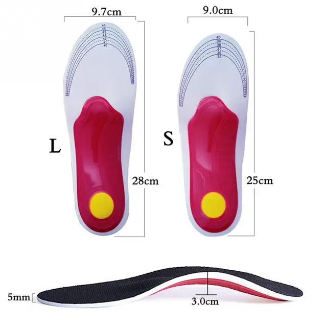 Unisex Sports Shoes Orthopedic Insole Flat Foot Health Care Sole Pad Shoes Arch Support Cushion Pads