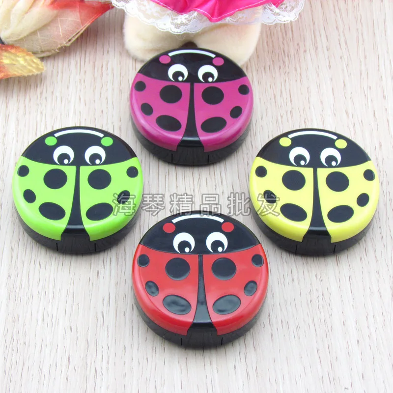 

LIUSVENTINA cute Ladybug contact lens case for lenses container box for glasses