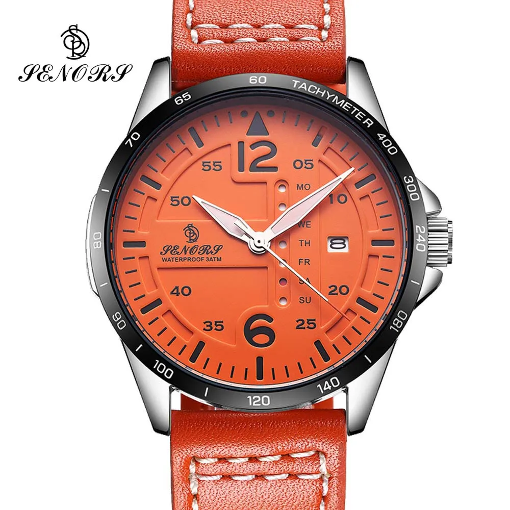 Top Luxury Brand Men Sports Watches Men's Quartz Date Clock Man Leather Army Military Wrist Watch Relogio Masculino Gift - Цвет: 03