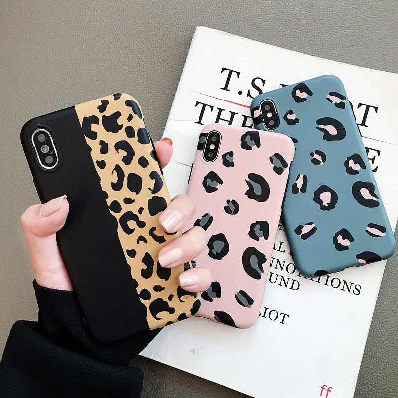 

Leopard Print Phone Case Cover For Iphone XS Max XR X 8 7 Plus 6 6S Luxury Soft Back Cases Colorful Capa Shell For Iphone 6 S