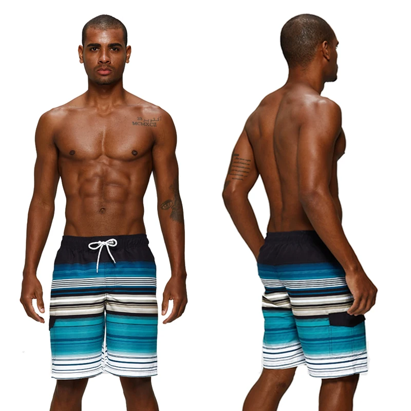 Datifer New Men's summer gradual change color beachwear high quality comfortable Board short homme swimming trunks