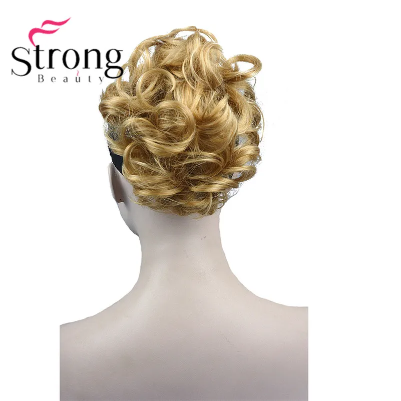 StrongBeauty короткий кудрявый зажим в Коготь Конский хвост наращивание волос синтетические волосы кусок 80 г с челюстью/коготь клип - Цвет: 24B